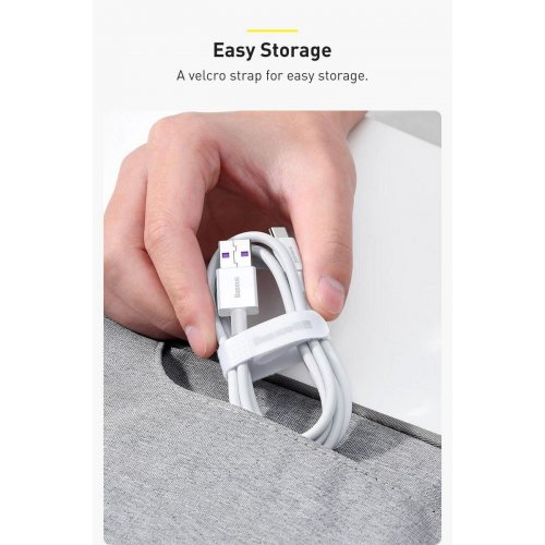 Кабель Baseus Superior Series USB to USB Type-C 66W 2m (CATYS-A02) White купити в Україні: Київ, Львів, Хмельницький, Тернопіль, Івано-Франківськ | Низька ціна, відгуки, характеристики від TELEMART фото