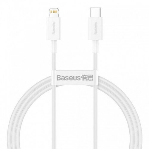 Кабель Baseus Superior Series USB Type-C to Lightning 20W 1.5m (CATLYS-B02) White купити в Україні: Київ, Львів, Хмельницький, Тернопіль, Івано-Франківськ | Низька ціна, відгуки, характеристики від TELEMART фото