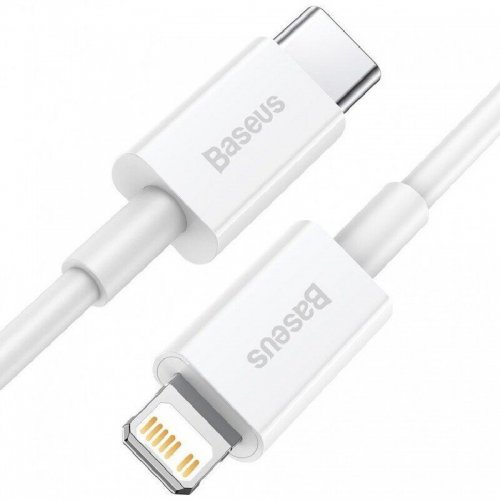 Кабель Baseus Superior Series USB Type-C to Lightning 20W 1.5m (CATLYS-B02) White купити в Україні: Київ, Львів, Хмельницький, Тернопіль, Івано-Франківськ | Низька ціна, відгуки, характеристики від TELEMART фото