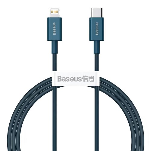 Кабель Baseus Superior Series USB Type-C to Lightning 20W 1m (CATLYS-A03) Blue купить в Украине: Киев, Днепр, Харьков, Одесса  | Низкая цена, отзывы, характеристики от TELEMART фото
