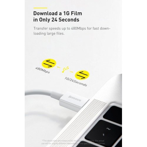 Кабель Baseus Superior Series USB Type-C to Lightning 20W 2m (CATLYS-C02) White купить в Украине: Киев, Днепр, Харьков, Одесса  | Низкая цена, отзывы, характеристики от TELEMART фото