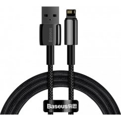 Кабель Baseus Tungsten Gold Series USB to Lightning 2.4A 1m (CALWJ-01) Black
