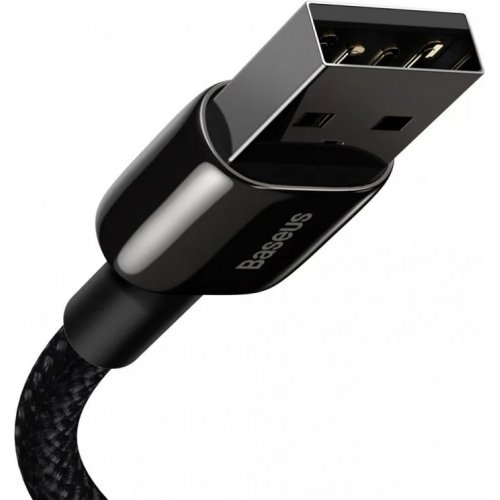 Кабель Baseus Tungsten Gold Series USB to Lightning 2.4A 1m (CALWJ-01) Black купить в Украине: Киев, Днепр, Харьков, Одесса  | Низкая цена, отзывы, характеристики от TELEMART фото