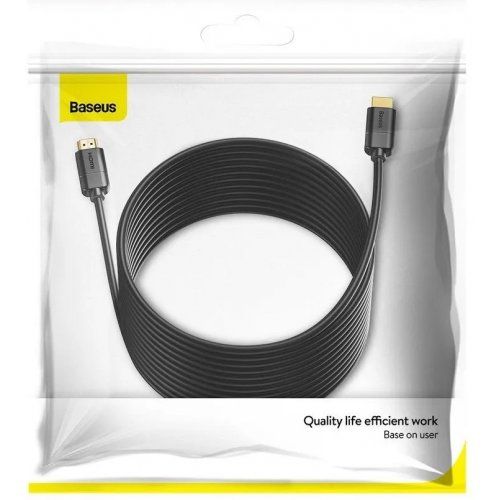 Кабель Baseus High Definition HDMI to HDMI v2.0 4K 5m (CAKGQ-D01) Black купить в Украине: Киев, Днепр, Харьков, Одесса  | Низкая цена, отзывы, характеристики от TELEMART фото