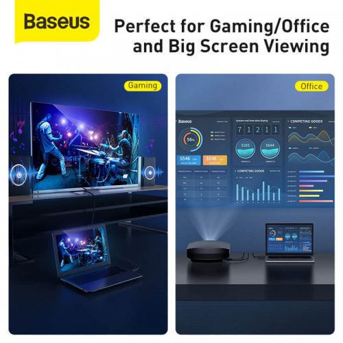Кабель Baseus High Definition HDMI to HDMI v2.0 4K 5m (CAKGQ-D01) Black купить в Украине: Киев, Днепр, Харьков, Одесса  | Низкая цена, отзывы, характеристики от TELEMART фото
