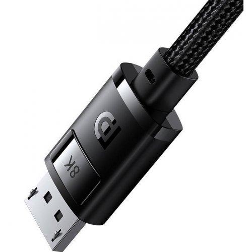 Кабель Baseus High Definition DisplayPort to DisplayPort 8K 1.5m (B00633706111-01) Black купить в Украине: Киев, Днепр, Харьков, Одесса  | Низкая цена, отзывы, характеристики от TELEMART фото