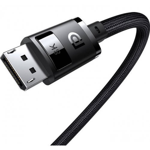Кабель Baseus High Definition DisplayPort to DisplayPort 8K 1.5m (B00633706111-01) Black купить в Украине: Киев, Днепр, Харьков, Одесса  | Низкая цена, отзывы, характеристики от TELEMART фото
