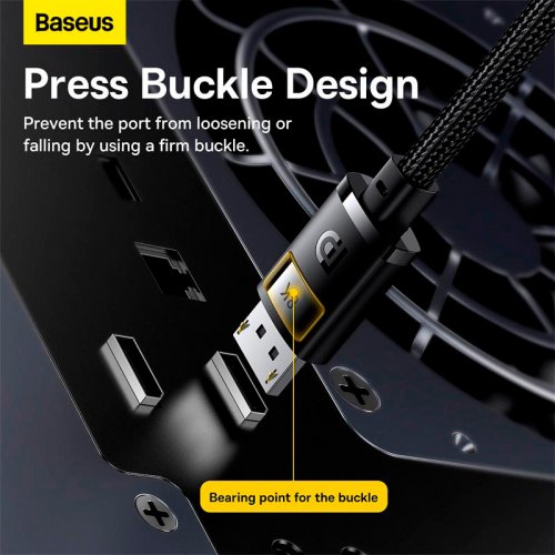 Кабель Baseus High Definition DisplayPort to DisplayPort 8K 1.5m (B00633706111-01) Black купить в Украине: Киев, Днепр, Харьков, Одесса  | Низкая цена, отзывы, характеристики от TELEMART фото