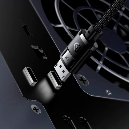 Кабель Baseus High Definition DisplayPort to DisplayPort 8K 1.5m (B00633706111-01) Black купить в Украине: Киев, Днепр, Харьков, Одесса  | Низкая цена, отзывы, характеристики от TELEMART фото