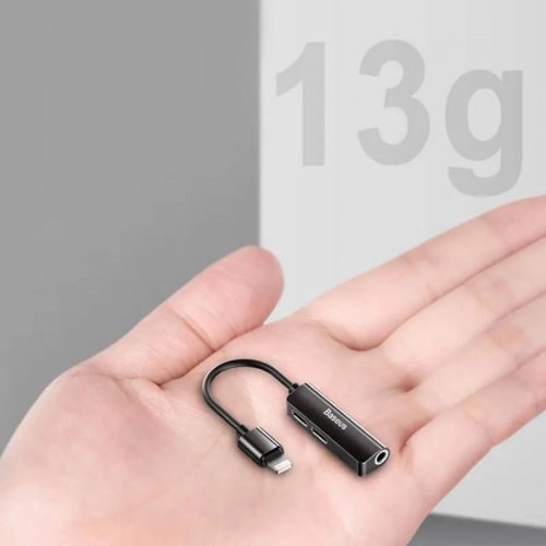 Переходник аудио Baseus L52 Lightning to 2 x Lightning + 3.5mm (CALL52-01) Black купить в Украине: Киев, Днепр, Харьков, Одесса  | Низкая цена, отзывы, характеристики от TELEMART фото