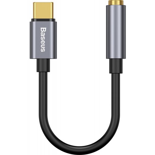 Переходник аудио Baseus L54 USB Type-C to 3.5mm (CATL54-0G) Gray купить в Украине: Киев, Днепр, Харьков, Одесса  | Низкая цена, отзывы, характеристики от TELEMART фото