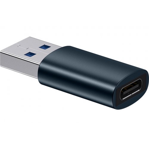 Адаптер Baseus Ingenuity Series Mini OTG Adaptor USB 3.1 to USB Type-C (ZJJQ000103) Blue купить в Украине: Киев, Днепр, Харьков, Одесса  | Низкая цена, отзывы, характеристики от TELEMART фото