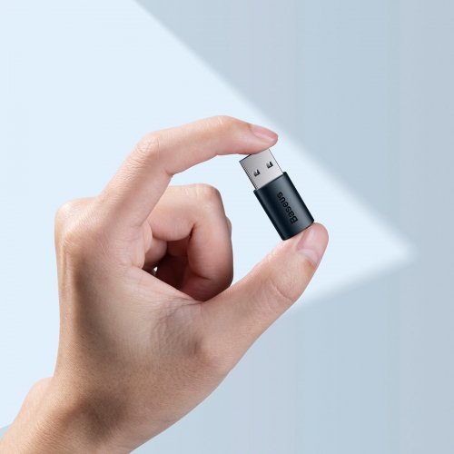 Адаптер Baseus Ingenuity Series Mini OTG Adaptor USB 3.1 to USB Type-C (ZJJQ000103) Blue купить в Украине: Киев, Днепр, Харьков, Одесса  | Низкая цена, отзывы, характеристики от TELEMART фото