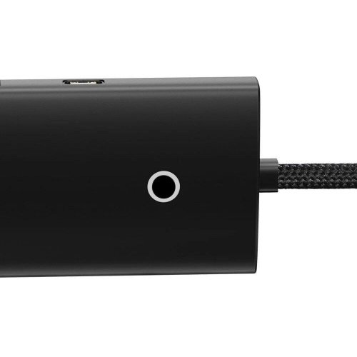 USB-хаб Baseus Lite Series USB Type-C 4 in 1 (WKQX030401) Black купить в Украине: Киев, Днепр, Харьков, Одесса  | Низкая цена, отзывы, характеристики от TELEMART фото