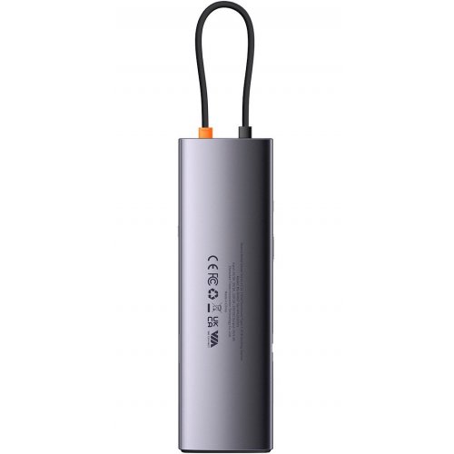 USB-хаб Baseus Metal Gleam Series USB Type-C 12 in- 1 (WKWG020213) Gray купить в Украине: Киев, Днепр, Харьков, Одесса  | Низкая цена, отзывы, характеристики от TELEMART фото
