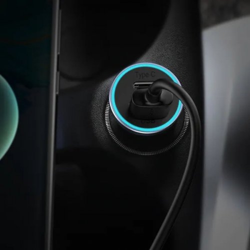 Автомобільний зарядний пристрій Baseus Golden Contactor Max USB + USB Type-C 60W (CGJM000113) Dark Gray купити в Україні: Київ, Львів, Хмельницький, Тернопіль, Івано-Франківськ | Низька ціна, відгуки, характеристики від TELEMART фото