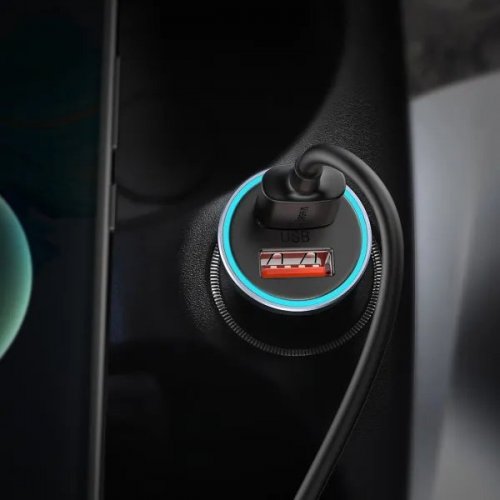 Автомобильное зарядное устройство Baseus Golden Contactor Pro 2 x USB 40W (TZCCJD-A0G) Dark Gray купить в Украине: Киев, Днепр, Харьков, Одесса  | Низкая цена, отзывы, характеристики от TELEMART фото