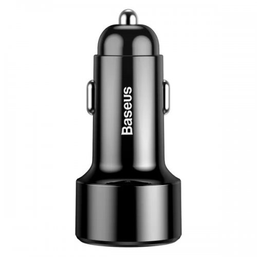 Автомобільний зарядний пристрій Baseus Magic Series USB + USB Type-C 45W (CCMLC20C-01) Black купити в Україні: Київ, Львів, Хмельницький, Тернопіль, Івано-Франківськ | Низька ціна, відгуки, характеристики від TELEMART фото
