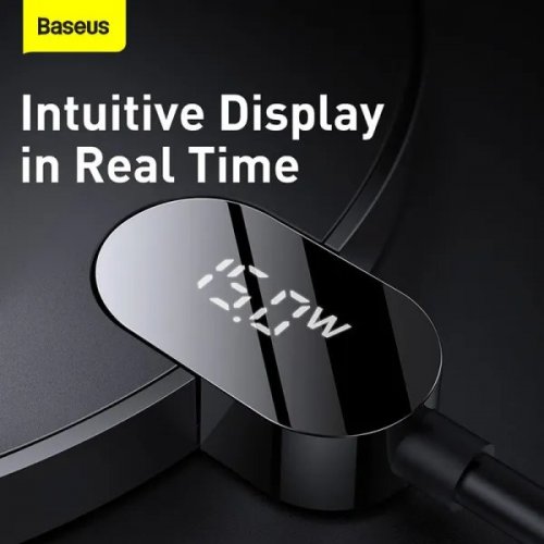 Бездротовий зарядний пристрій Baseus LED Display Gen 2 Wireless 15W (CCED000001) Black купити в Україні: Київ, Львів, Хмельницький, Тернопіль, Івано-Франківськ | Низька ціна, відгуки, характеристики від TELEMART фото
