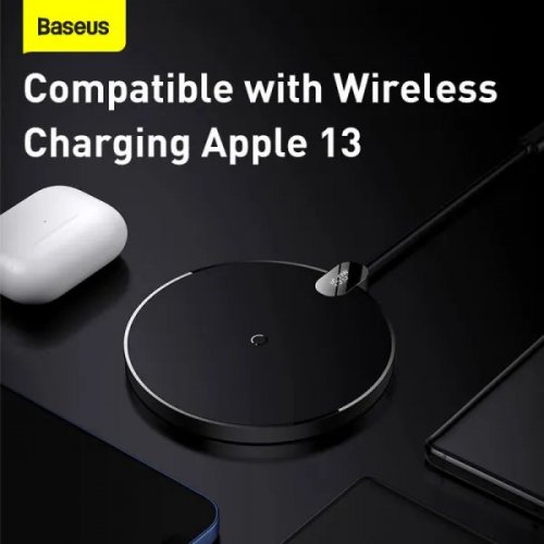 Бездротовий зарядний пристрій Baseus LED Display Gen 2 Wireless 15W (CCED000001) Black купити в Україні: Київ, Львів, Хмельницький, Тернопіль, Івано-Франківськ | Низька ціна, відгуки, характеристики від TELEMART фото