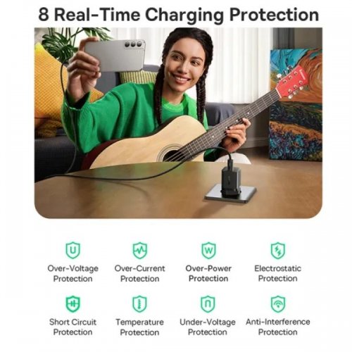 Сетевое зарядное устройство Baseus GaN5 Mini USB Type-C 25W (P10110909113-00) Black купить в Украине: Киев, Днепр, Харьков, Одесса  | Низкая цена, отзывы, характеристики от TELEMART фото