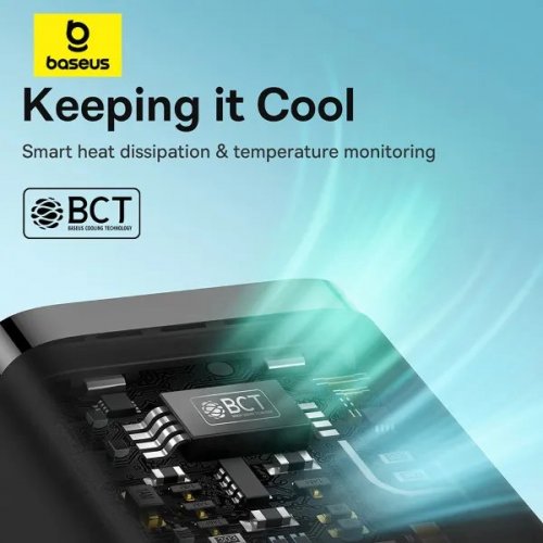 Сетевое зарядное устройство Baseus GaN5 Mini USB Type-C 30W + Cable USB Type-C to USB Type-C 100W 1m (P10110902113-00) Black купить в Украине: Киев, Днепр, Харьков, Одесса  | Низкая цена, отзывы, характеристики от TELEMART фото