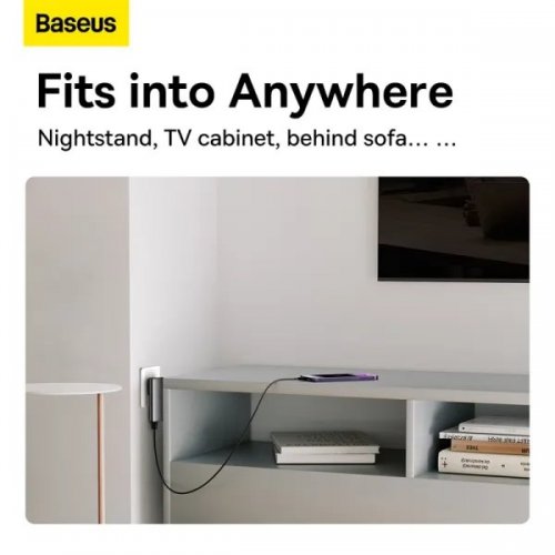 Мережевий зарядний пристрій Baseus GaN5 Pro Ultra-Slim USB + USB Type-C 65W + Cable USB Type-C to USB Type-C 100W 1m (CCGP150113) Grey купити в Україні: Київ, Львів, Хмельницький, Тернопіль, Івано-Франківськ | Низька ціна, відгуки, характеристики від TELEMART фото