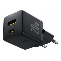 Сетевое зарядное устройство Baseus Palm USB + USB Type-C 20W (P10111608113-00) Black