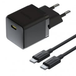 Мережевий зарядний пристрій Baseus Palm USB Type-C 20W + Cable USB Type-C to USB Type-C 60W 1m (P10111602113-01) Black