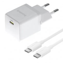 Мережевий зарядний пристрій Baseus Palm USB Type-C 20W + Cable USB Type-C to USB Type-C 60W 1m (P10111602213-01) White