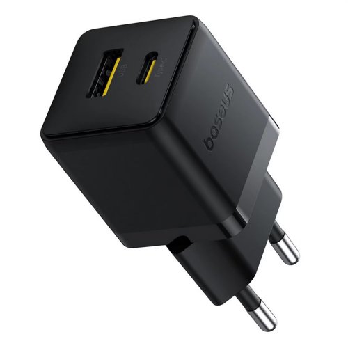 Сетевое зарядное устройство Baseus Palm USB + USB Type-C 30W (P1011160A113-00) Black купить в Украине: Киев, Днепр, Харьков, Одесса  | Низкая цена, отзывы, характеристики от TELEMART фото