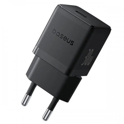 Мережевий зарядний пристрій Baseus Palm USB Type-C 30W (P10111605113-00) Black купити в Україні: Київ, Львів, Хмельницький, Тернопіль, Івано-Франківськ | Низька ціна, відгуки, характеристики від TELEMART фото