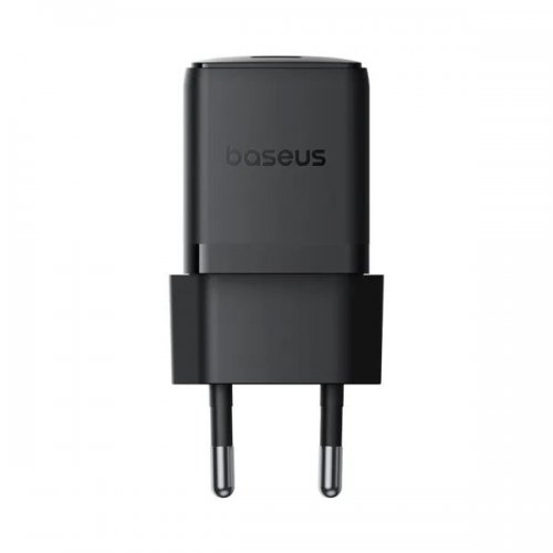 Мережевий зарядний пристрій Baseus Palm USB Type-C 30W + Cable USB Type-C to USB Type-C 60W 1m (P10111605113-01) Black купити в Україні: Київ, Львів, Хмельницький, Тернопіль, Івано-Франківськ | Низька ціна, відгуки, характеристики від TELEMART фото