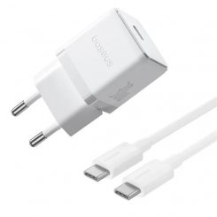 Мережевий зарядний пристрій Baseus Palm USB Type-C 30W + Cable USB Type-C to USB Type-C 60W 1m (P10111605213-01) White