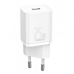 Мережевий зарядний пристрій Baseus Super Silicone USB Type-C 25W (CCSP020102) White