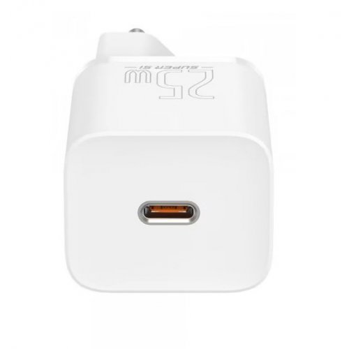 Мережевий зарядний пристрій Baseus Super Silicone USB Type-C 25W (CCSP020102) White купити в Україні: Київ, Львів, Хмельницький, Тернопіль, Івано-Франківськ | Низька ціна, відгуки, характеристики від TELEMART фото