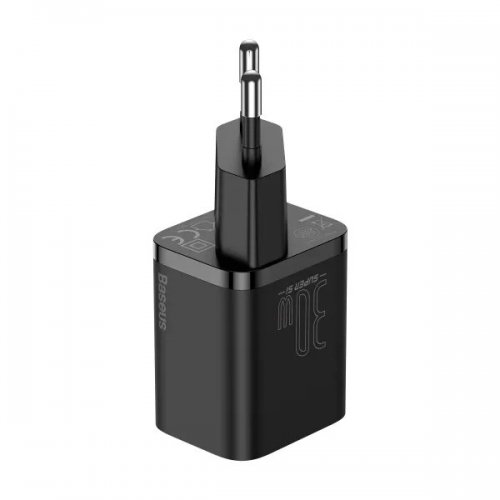 Сетевое зарядное устройство Baseus Super Silicone USB Type-C 30W (CCSUP-J01) Black купить в Украине: Киев, Днепр, Харьков, Одесса  | Низкая цена, отзывы, характеристики от TELEMART фото
