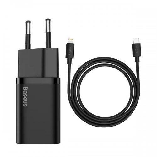 Сетевое зарядное устройство Baseus Super Silicone USB Type-C 30W (CCSUP-J01) Black купить в Украине: Киев, Днепр, Харьков, Одесса  | Низкая цена, отзывы, характеристики от TELEMART фото