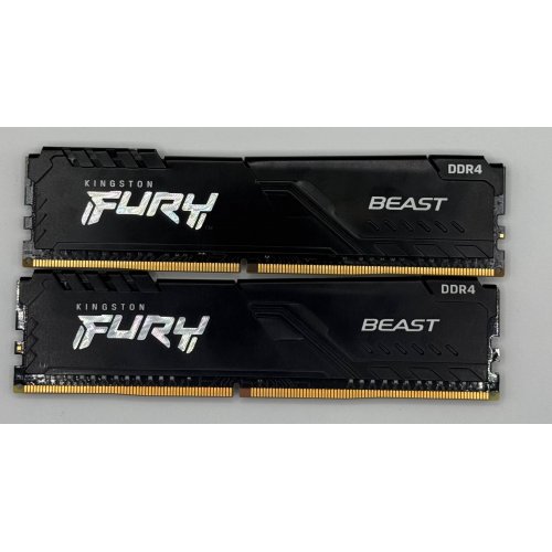 Озп Kingston DDR4 32GB (2x16GB) 3200Mhz FURY Beast Black (KF432C16BB1K2/32) (Відновлено продавцем, 868403) купити в Україні: Київ, Львів, Хмельницький, Тернопіль, Івано-Франківськ | Перевірка сумісності, низька ціна, відгуки, характеристики від TELEMART фото