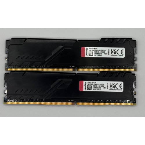 Озп Kingston DDR4 32GB (2x16GB) 3200Mhz FURY Beast Black (KF432C16BB1K2/32) (Відновлено продавцем, 868403) купити в Україні: Київ, Львів, Хмельницький, Тернопіль, Івано-Франківськ | Перевірка сумісності, низька ціна, відгуки, характеристики від TELEMART фото