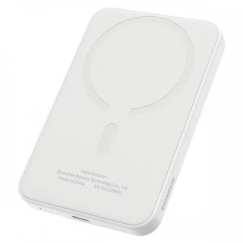 Powerbank Baseus Magnetic Mini Wireless 5000mAh 20W (P10022107223-00) White купити в Україні: Київ, Львів, Хмельницький, Тернопіль, Івано-Франківськ | Низька ціна, відгуки, характеристики від TELEMART фото