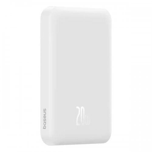 Powerbank Baseus Magnetic Mini Wireless 5000mAh 20W (P10022107223-00) White купити в Україні: Київ, Львів, Хмельницький, Тернопіль, Івано-Франківськ | Низька ціна, відгуки, характеристики від TELEMART фото