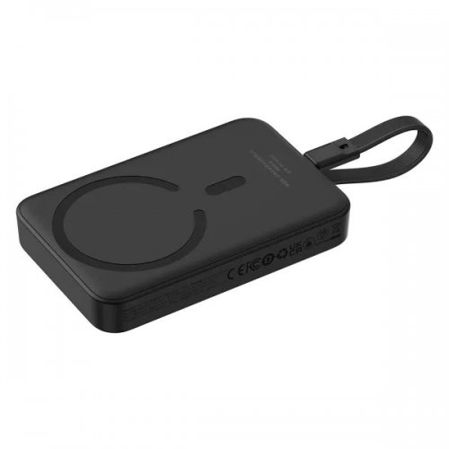 Powerbank Baseus Magnetic Mini Wireless 10000mAh 30W (P1002210B113-00) Black купити в Україні: Київ, Львів, Хмельницький, Тернопіль, Івано-Франківськ | Низька ціна, відгуки, характеристики від TELEMART фото