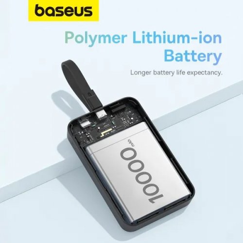 Powerbank Baseus Magnetic Mini Wireless 10000mAh 30W (P1002210B113-00) Black купити в Україні: Київ, Львів, Хмельницький, Тернопіль, Івано-Франківськ | Низька ціна, відгуки, характеристики від TELEMART фото