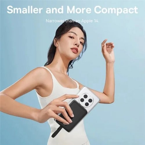 Powerbank Baseus Magnetic Mini Wireless 10000mAh 30W (P1002210B113-00) Black купити в Україні: Київ, Львів, Хмельницький, Тернопіль, Івано-Франківськ | Низька ціна, відгуки, характеристики від TELEMART фото