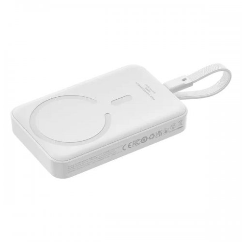 Powerbank Baseus Magnetic Mini Wireless 10000mAh 30W (P1002210B223-00) White купити в Україні: Київ, Львів, Хмельницький, Тернопіль, Івано-Франківськ | Низька ціна, відгуки, характеристики від TELEMART фото
