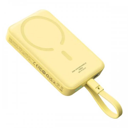 Powerbank Baseus Magnetic Mini Wireless 10000mAh 30W (P1002210BY23-00) Yellow купити в Україні: Київ, Львів, Хмельницький, Тернопіль, Івано-Франківськ | Низька ціна, відгуки, характеристики від TELEMART фото