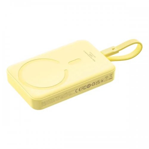 Powerbank Baseus Magnetic Mini Wireless 10000mAh 30W (P1002210BY23-00) Yellow купити в Україні: Київ, Львів, Хмельницький, Тернопіль, Івано-Франківськ | Низька ціна, відгуки, характеристики від TELEMART фото