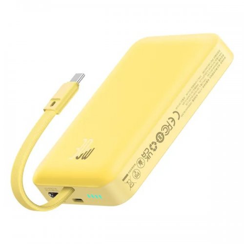Powerbank Baseus Magnetic Mini Wireless 10000mAh 30W (P1002210BY23-00) Yellow купити в Україні: Київ, Львів, Хмельницький, Тернопіль, Івано-Франківськ | Низька ціна, відгуки, характеристики від TELEMART фото