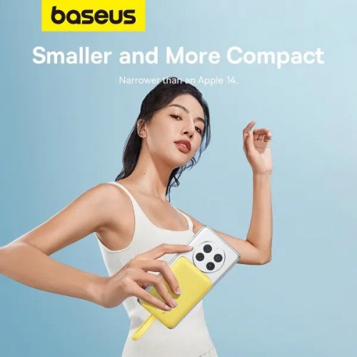 Powerbank Baseus Magnetic Mini Wireless 10000mAh 30W (P1002210BY23-00) Yellow купити в Україні: Київ, Львів, Хмельницький, Тернопіль, Івано-Франківськ | Низька ціна, відгуки, характеристики від TELEMART фото